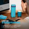 imageJLab JBuds Party Portable Bluetooth Speaker 2 FullRange Drivers  2 Passive Woofers IP56 Waterproof 12 Hours Playtime Connect Multiple Speakers Custom Sound  RGB Lighting via App BlackCyan