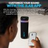 imageJLab JBuds Party Portable Bluetooth Speaker 2 FullRange Drivers  2 Passive Woofers IP56 Waterproof 12 Hours Playtime Connect Multiple Speakers Custom Sound  RGB Lighting via App BlackBlack