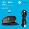 imageJLab JBuds Wireless Mouse Connect Via Bluetooth or USB Wireless Dongle MultiDevice Toggle Up to Three Devices Custom User Profiles Adjustable Tracking FullSize Rechargeable 1 Pack1 Pack