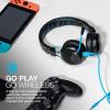 imageJLab Play Gaming Wireless Headset 22 Hour Bluetooth 5 Playtime 60ms SuperLow Latency for Mobile Gameplay Retractable Boom Mic AUX Gaming Cord Compatible with Gaming Consoles