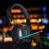 imageJLab Play Pro Gaming Wireless Headset 60 Hour Bluetooth 5 Playtime 60ms SuperLow Latency for Mobile Gameplay Retractable Boom Mic AUX Gaming Cord Compatible with Gaming Consoles