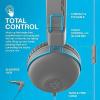 imageJLab Studio OnEar Headphones Wired Headphones GrayBlue Tangle Free Cord UltraPlush Faux Leather with Cloud Foam Cushions 40mm Neodymium Drivers with C3 Sound