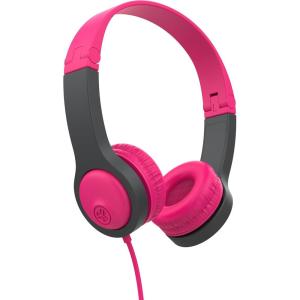 imageJLab JBuddies Folding Kids Wired Headphones Gen 2 PinkGrey Toddler Headphones Noise Isolation Kids Safe Volume Limiting for Children Ages 2PinkGrey