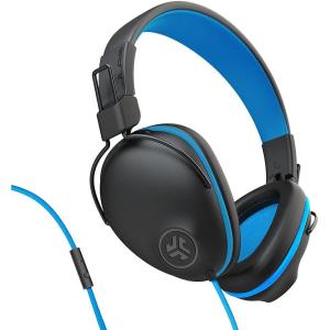 imageJLab JBuddies Pro Wired OverEar Kids Headphones Builtin Volume Regulators for Safety Folding Adjustable Noise Isolation with Mic Blue