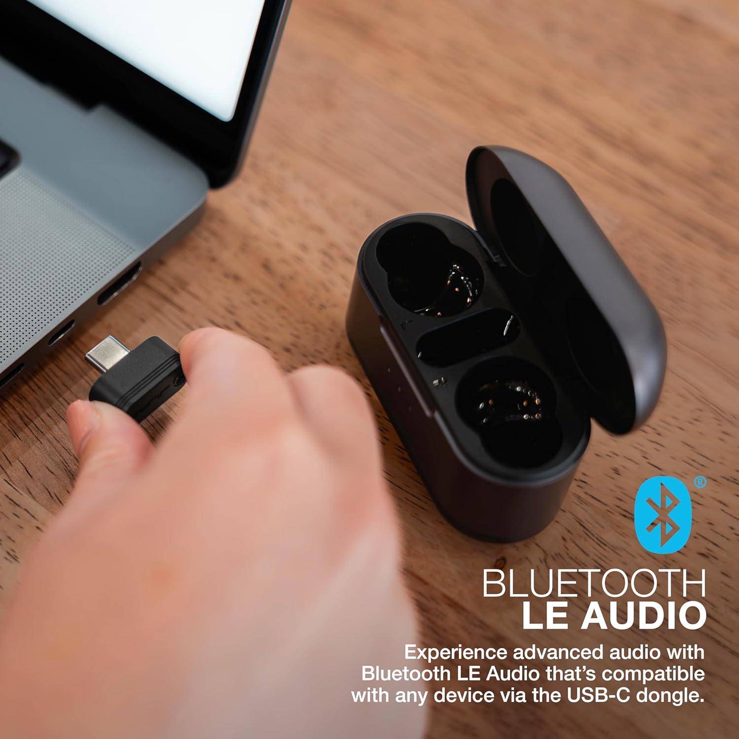 imageJLab Epic Lab Edition True Wireless Earbuds Hybrid Dual Drivers Spatial Audio Multipoint BT Wireless or USBC Charging Wear Detect Auto PlayPause Google Fast Pair