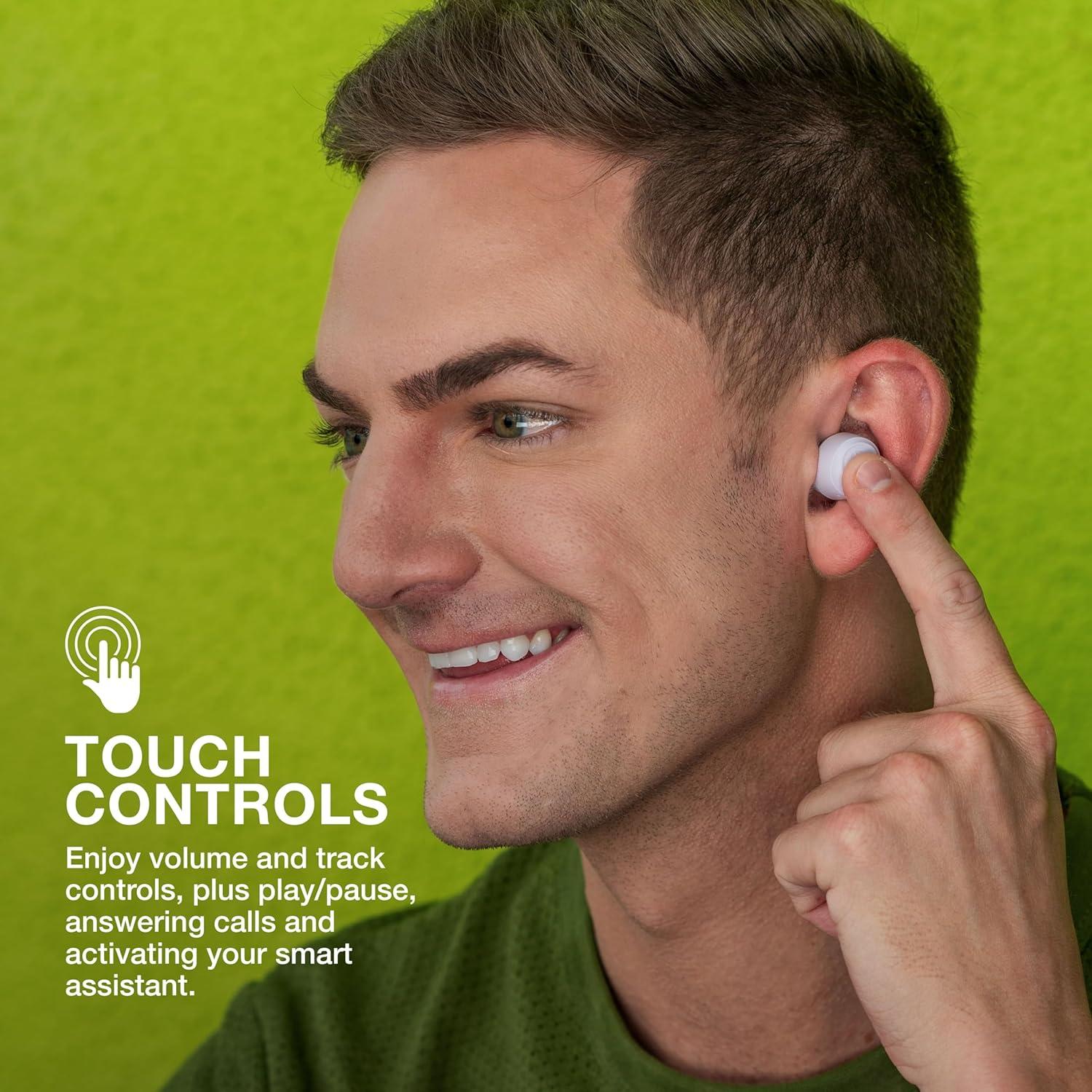 imageJLab Go Air Pop True Wireless Bluetooth Earbuds  Charging Case Black Dual Connect IPX4 Sweat Resistance Bluetooth 51 Connection 3 EQ Sound Settings Signature Balanced Bass BoostLilac