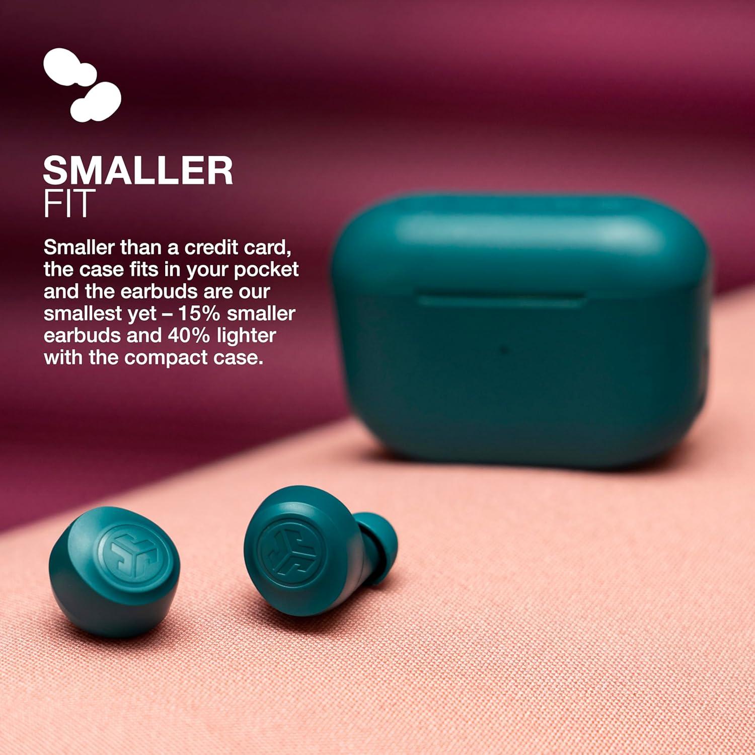 imageJLab Go Air Pop True Wireless Bluetooth Earbuds  Charging Case Black Dual Connect IPX4 Sweat Resistance Bluetooth 51 Connection 3 EQ Sound Settings Signature Balanced Bass BoostTeal