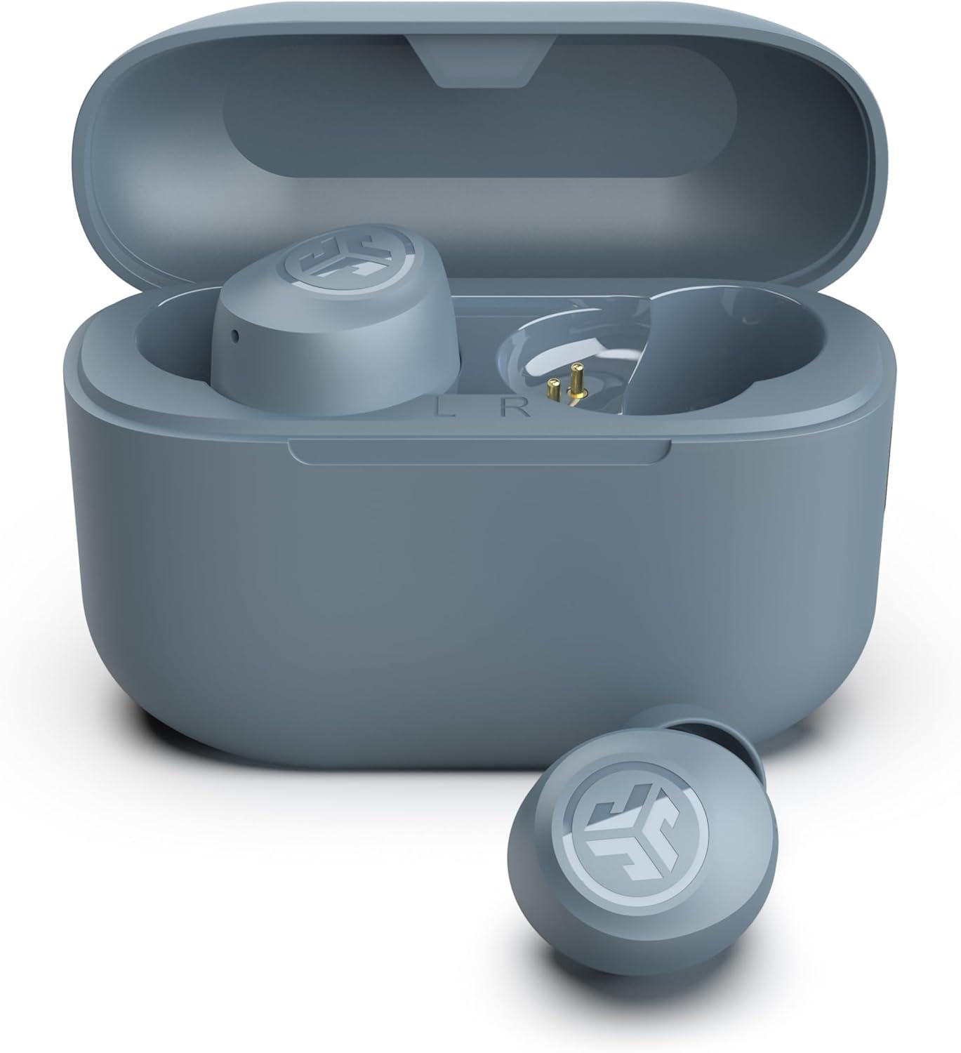imageJLab Go Air Pop True Wireless Bluetooth Earbuds  Charging Case Black Dual Connect IPX4 Sweat Resistance Bluetooth 51 Connection 3 EQ Sound Settings Signature Balanced Bass BoostSlate