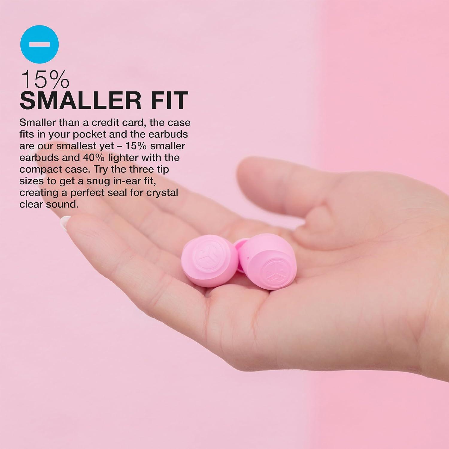 imageJLab Go Air Pop True Wireless Bluetooth Earbuds  Charging Case Black Dual Connect IPX4 Sweat Resistance Bluetooth 51 Connection 3 EQ Sound Settings Signature Balanced Bass BoostPink