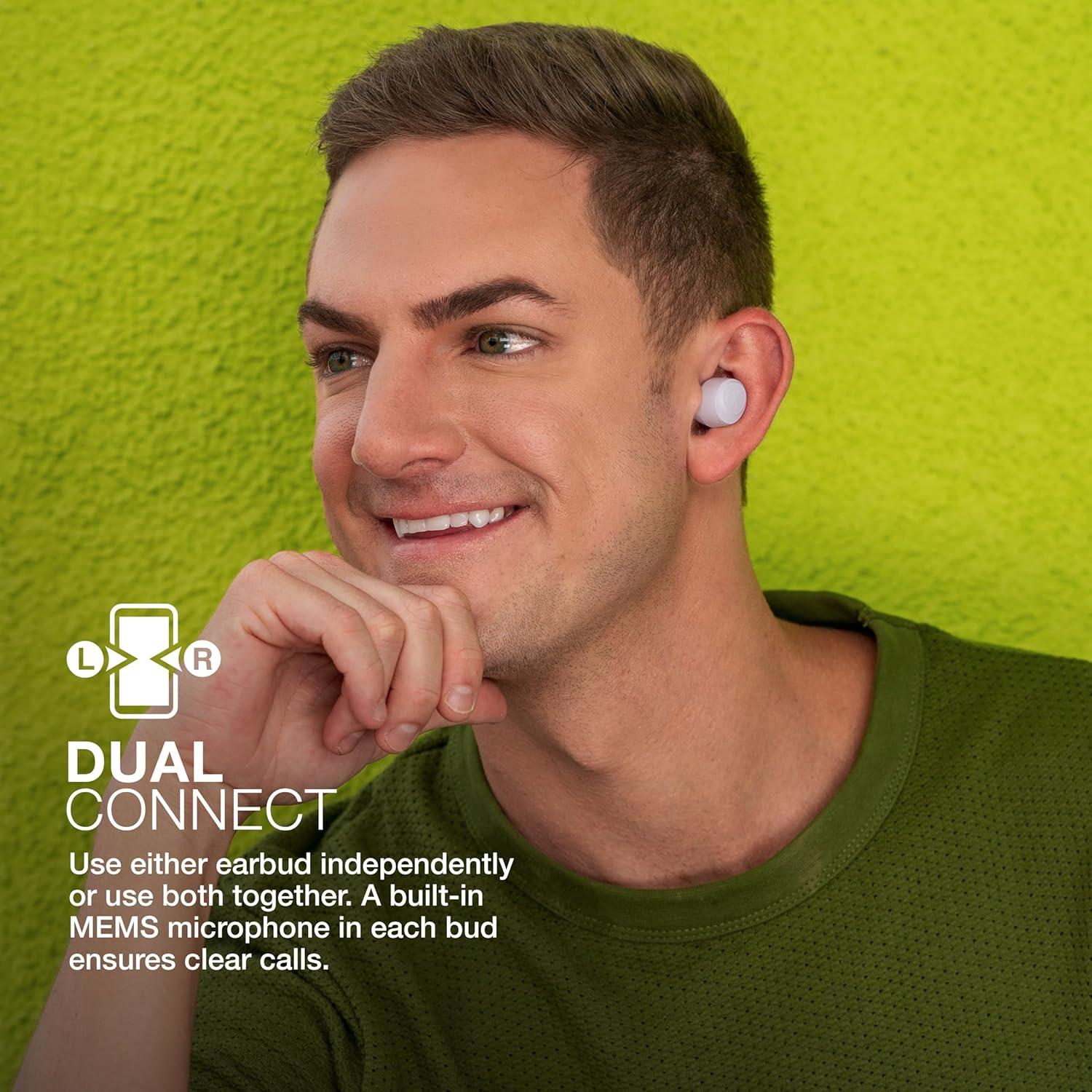 imageJLab Go Air Pop True Wireless Bluetooth Earbuds  Charging Case Black Dual Connect IPX4 Sweat Resistance Bluetooth 51 Connection 3 EQ Sound Settings Signature Balanced Bass BoostLilac