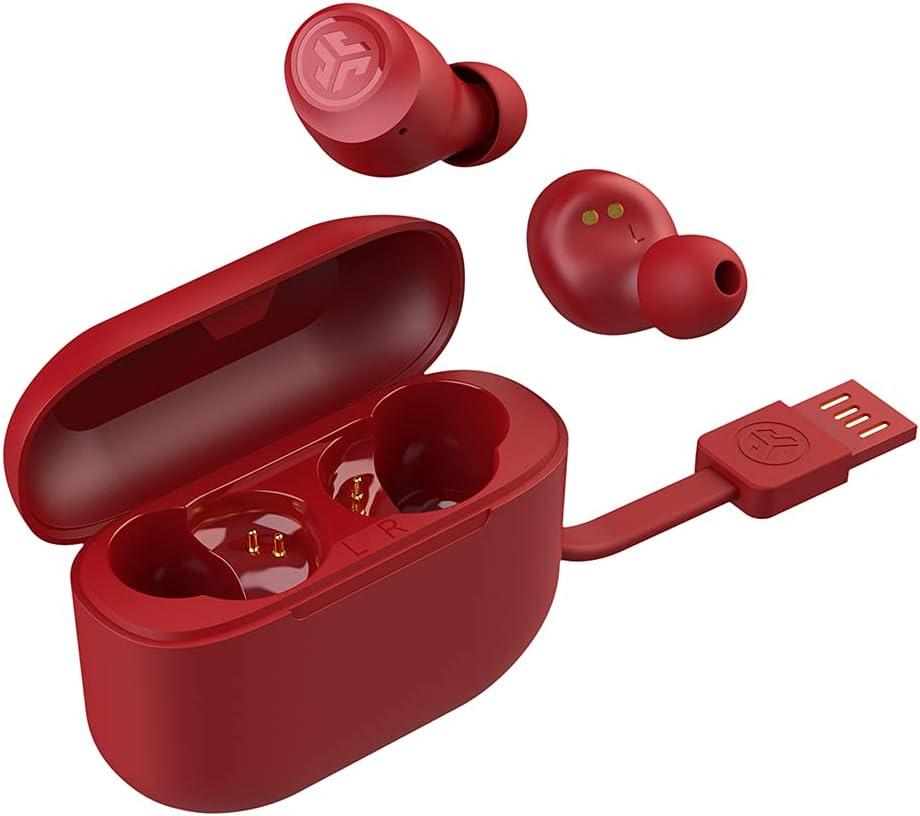 imageJLab Go Air Pop True Wireless Bluetooth Earbuds  Charging Case Black Dual Connect IPX4 Sweat Resistance Bluetooth 51 Connection 3 EQ Sound Settings Signature Balanced Bass BoostRose
