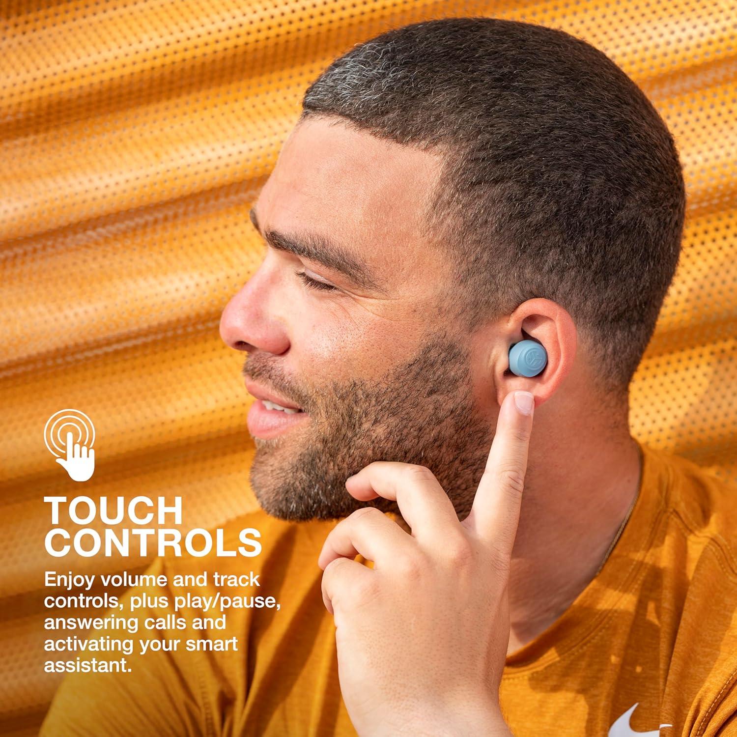 imageJLab Go Air Pop True Wireless Bluetooth Earbuds  Charging Case Black Dual Connect IPX4 Sweat Resistance Bluetooth 51 Connection 3 EQ Sound Settings Signature Balanced Bass BoostSlate