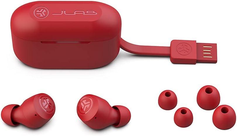 imageJLab Go Air Pop True Wireless Bluetooth Earbuds  Charging Case Black Dual Connect IPX4 Sweat Resistance Bluetooth 51 Connection 3 EQ Sound Settings Signature Balanced Bass BoostRose