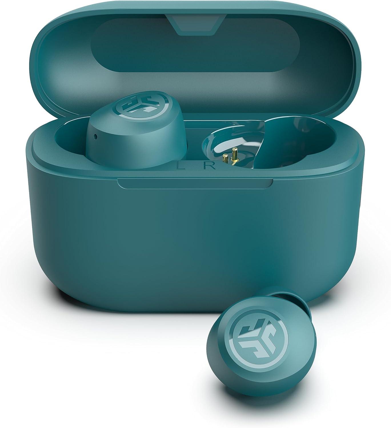 imageJLab Go Air Pop True Wireless Bluetooth Earbuds  Charging Case Black Dual Connect IPX4 Sweat Resistance Bluetooth 51 Connection 3 EQ Sound Settings Signature Balanced Bass BoostTeal