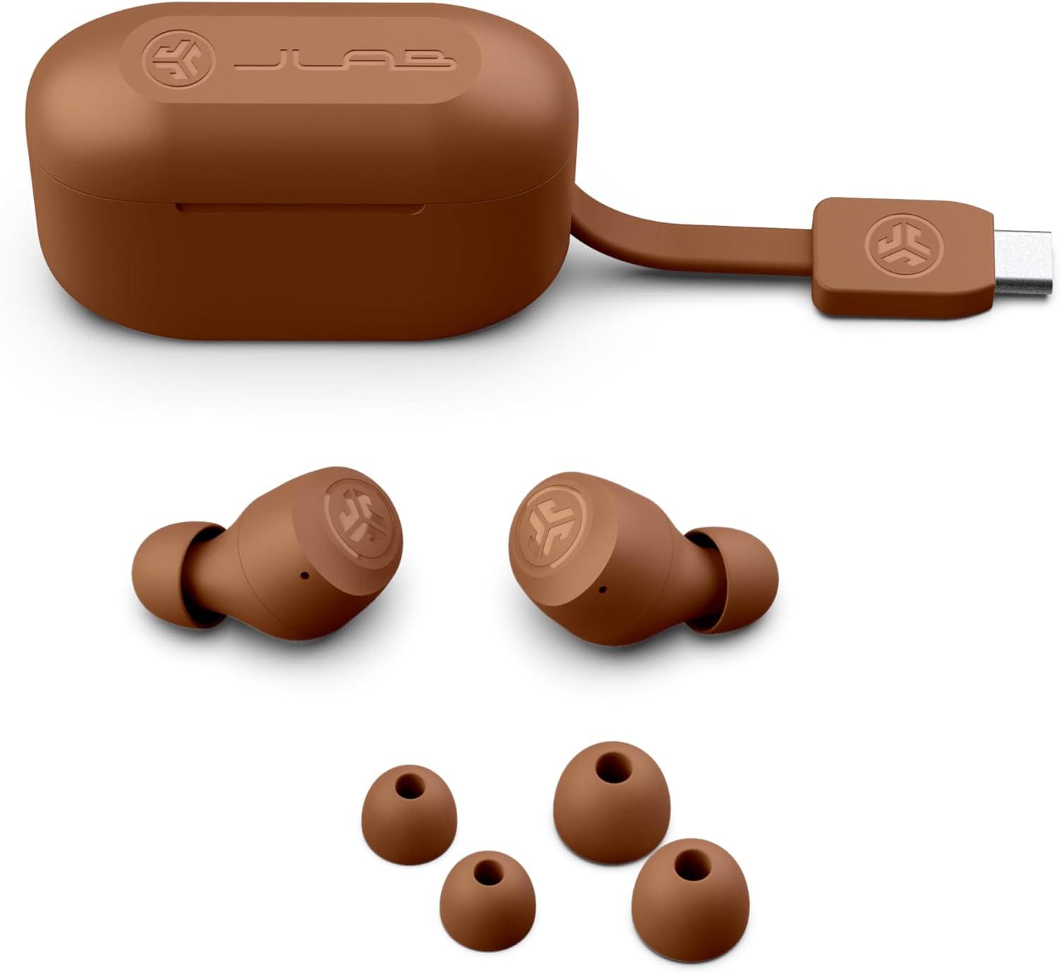imageJLab Go Air Pop True Wireless Earbuds in Ear Headphones Bluetooth Earphones 35H Playtime Ear Buds Bluetooth Earbuds with Microphone USBC Charging Case Dual Connect EQ3 Sound BlackC1615 C