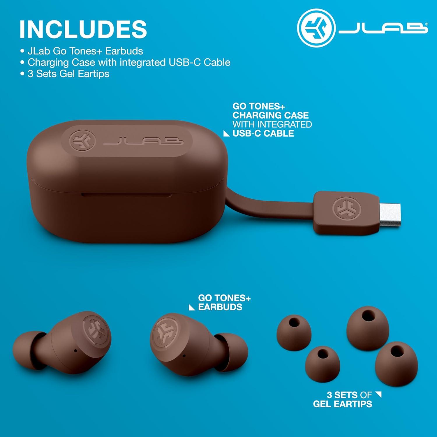 imageJLab Go Air Pop True Wireless Earbuds in Ear Headphones Bluetooth Earphones 35H Playtime Ear Buds Bluetooth Earbuds with Microphone USBC Charging Case Dual Connect EQ3 Sound BlackB4625 W