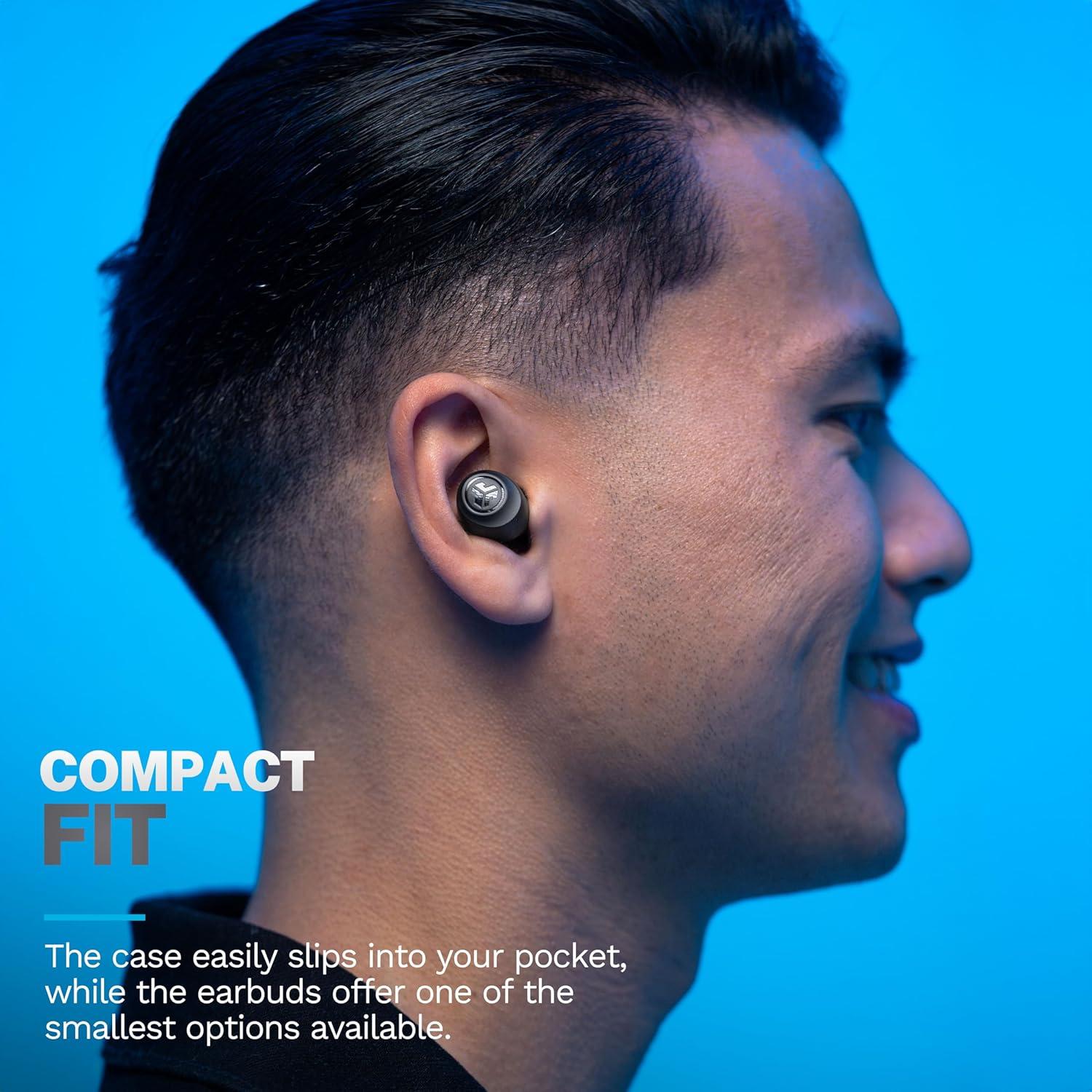 imageJLab Go Air Pop True Wireless Earbuds in Ear Headphones Bluetooth Earphones 35H Playtime Ear Buds Bluetooth Earbuds with Microphone USBC Charging Case Dual Connect EQ3 Sound BlackBlack