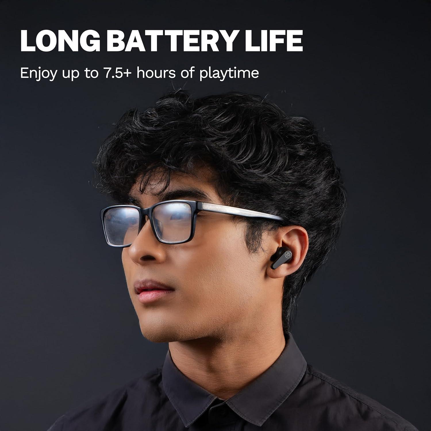 imageJLab Go Pods ANC True Wireless Bluetooth Earbuds ampamp Charging Case Hybrid Active Noise canceling  Be Aware for Safe Listening 26 Hours Total Playtime Clear Calls Custom Sound via App BlackBlack