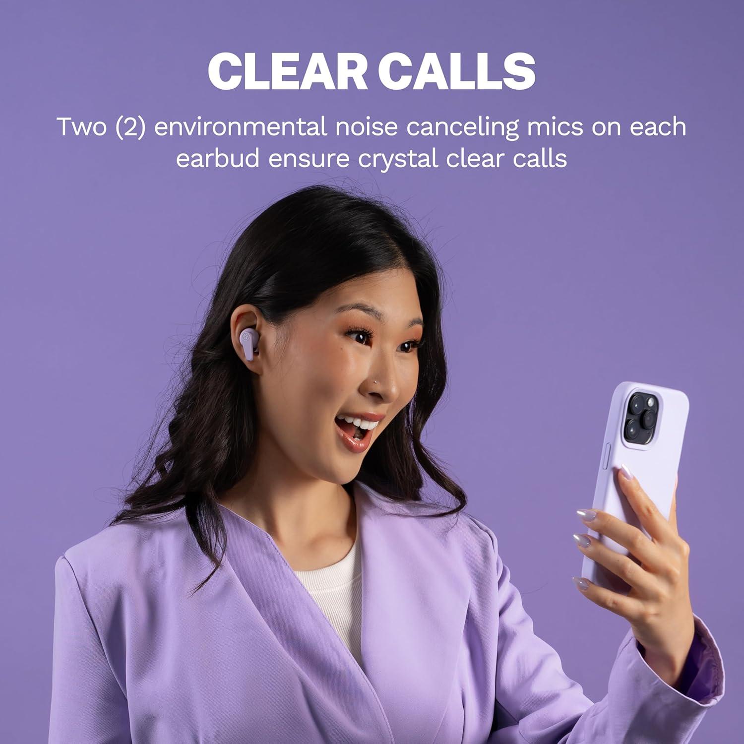 imageJLab Go Pods ANC True Wireless Bluetooth Earbuds ampamp Charging Case Hybrid Active Noise canceling  Be Aware for Safe Listening 26 Hours Total Playtime Clear Calls Custom Sound via App BlackLilac