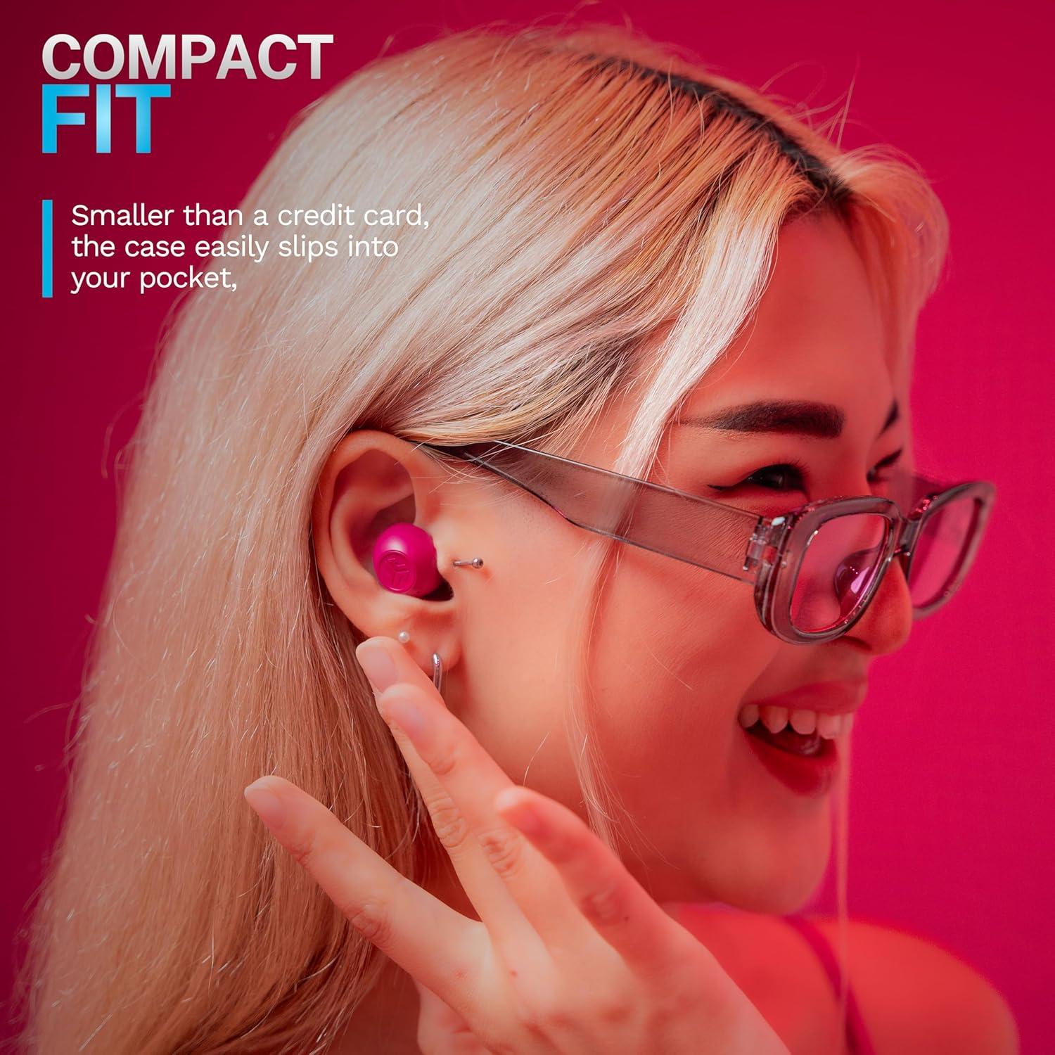 imageJLab Go Pop ANC True Wireless Earbuds ampamp Charging Case Black Active Noise Cancelling 10mm Drivers Dual Connect Customize Your Sound with App Be Aware Mode Compact Fit MEMS MicrophoneFuchsia