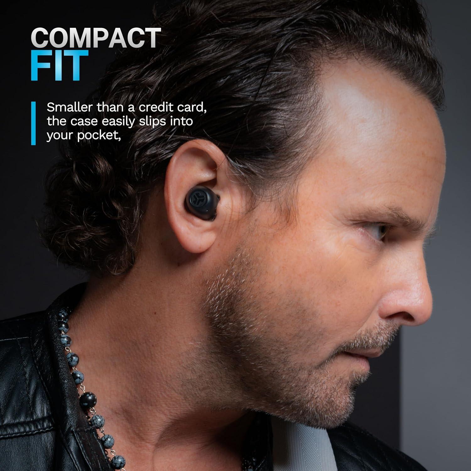 imageJLab Go Pop ANC True Wireless Earbuds ampamp Charging Case Black Active Noise Cancelling 10mm Drivers Dual Connect Customize Your Sound with App Be Aware Mode Compact Fit MEMS MicrophoneBlack