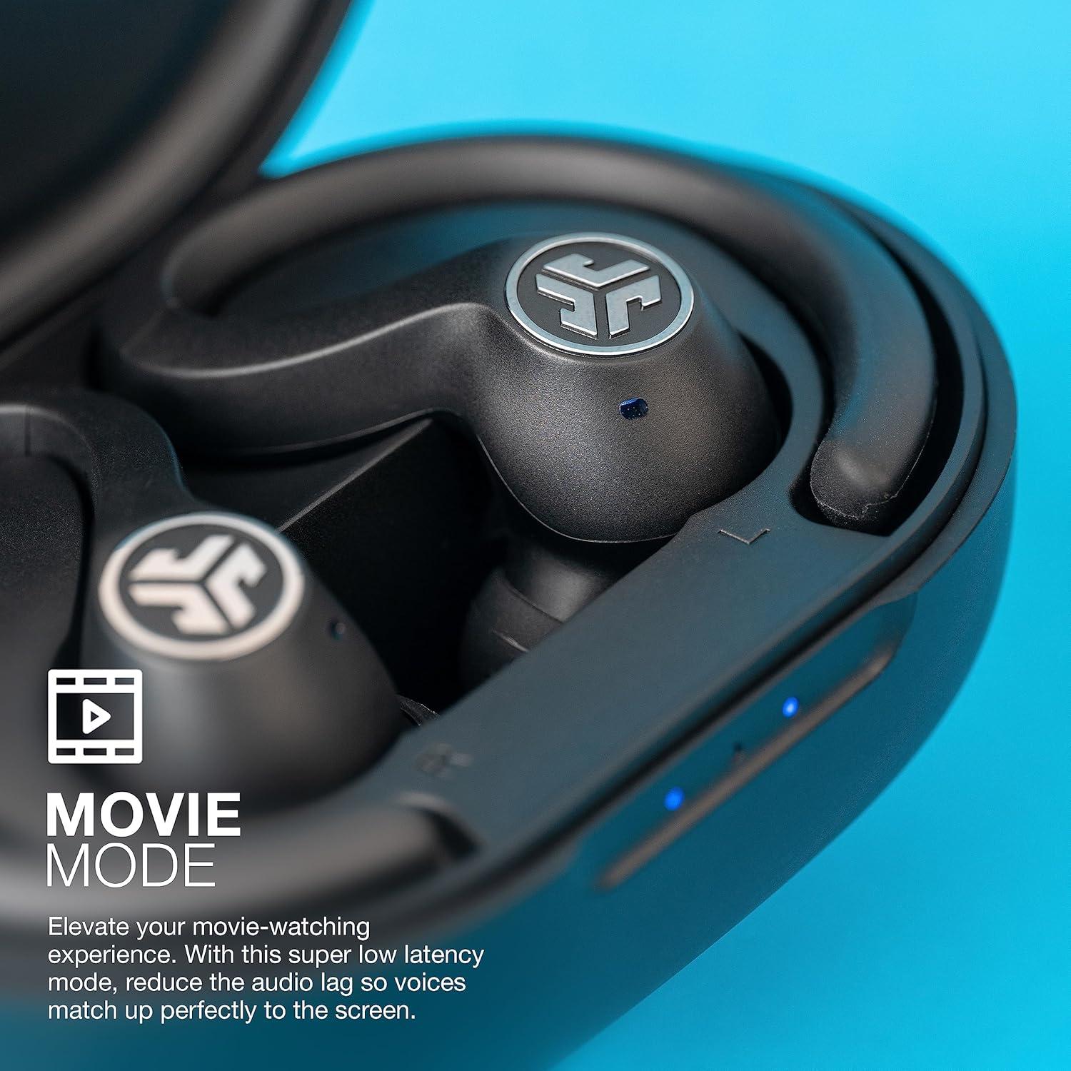 imageJLab JBuds Air Sport True Wireless Bluetooth Earbuds  Charging Case Black IP66 Sweat Resistance Class 1 Bluetooth 50 Connection 3 EQ Sound Settings JLab Signature Balanced Bass BoostBlack