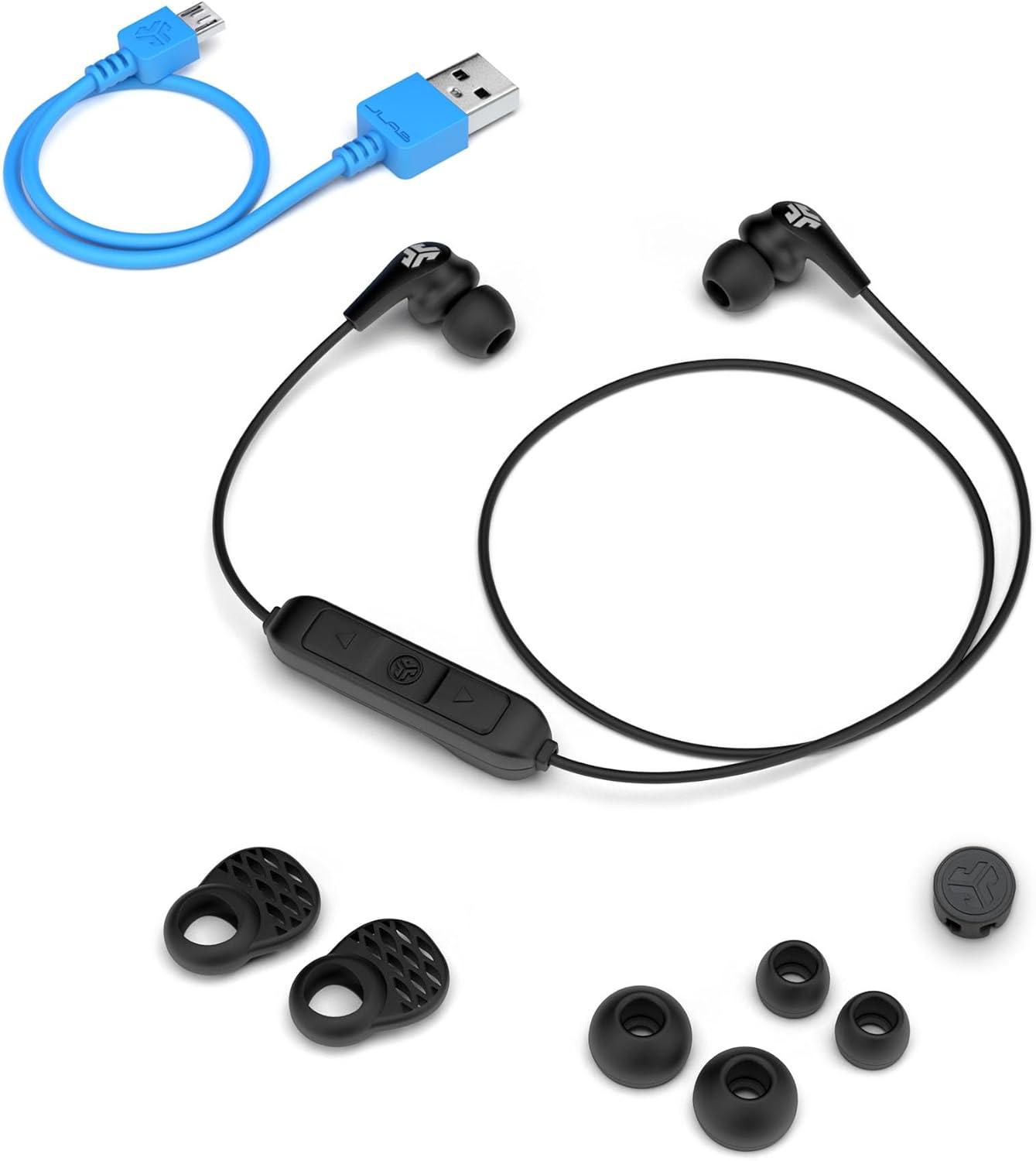 imageJLab JBuds Pro Bluetooth Wireless Signature Earbuds Teal Titanium 10mm Drivers 10Hour Battery Life Music Controls Noise Isolation Bluetooth 41 Extra Gel Tips and Cush FinsBlack