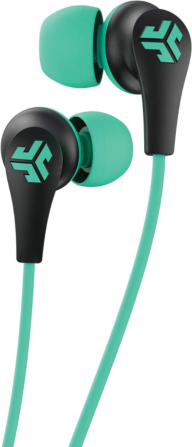 imageJLab JBuds Pro Bluetooth Wireless Signature Earbuds Teal Titanium 10mm Drivers 10Hour Battery Life Music Controls Noise Isolation Bluetooth 41 Extra Gel Tips and Cush FinsTeal