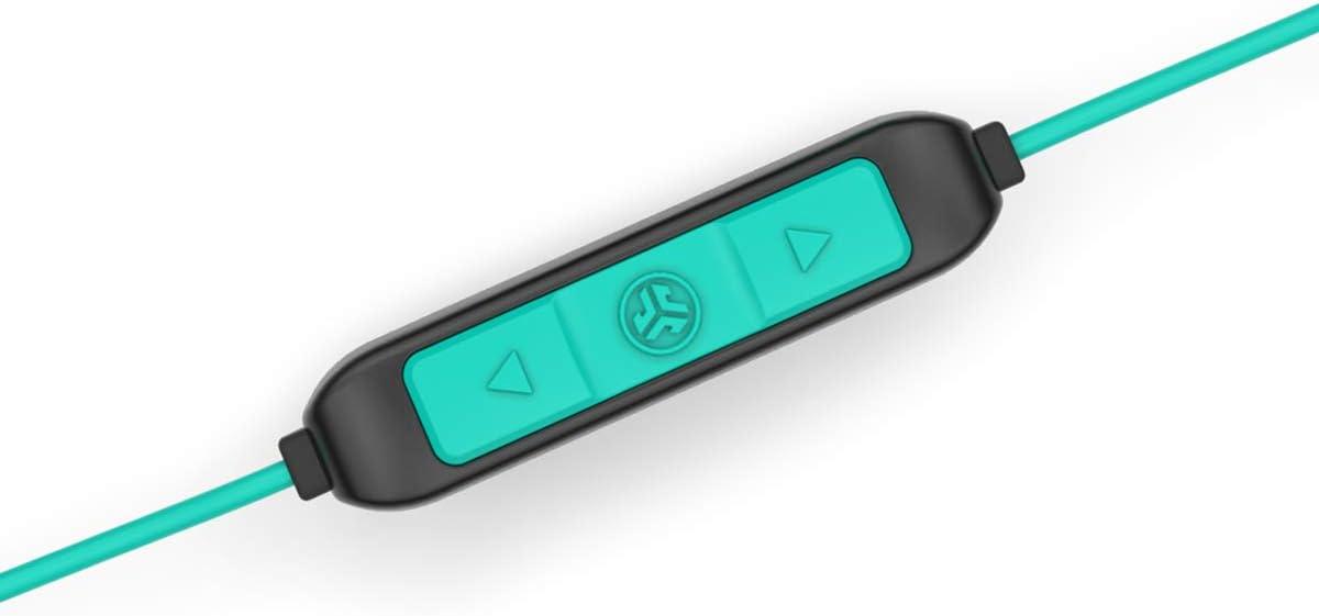 imageJLab JBuds Pro Bluetooth Wireless Signature Earbuds Teal Titanium 10mm Drivers 10Hour Battery Life Music Controls Noise Isolation Bluetooth 41 Extra Gel Tips and Cush FinsTeal