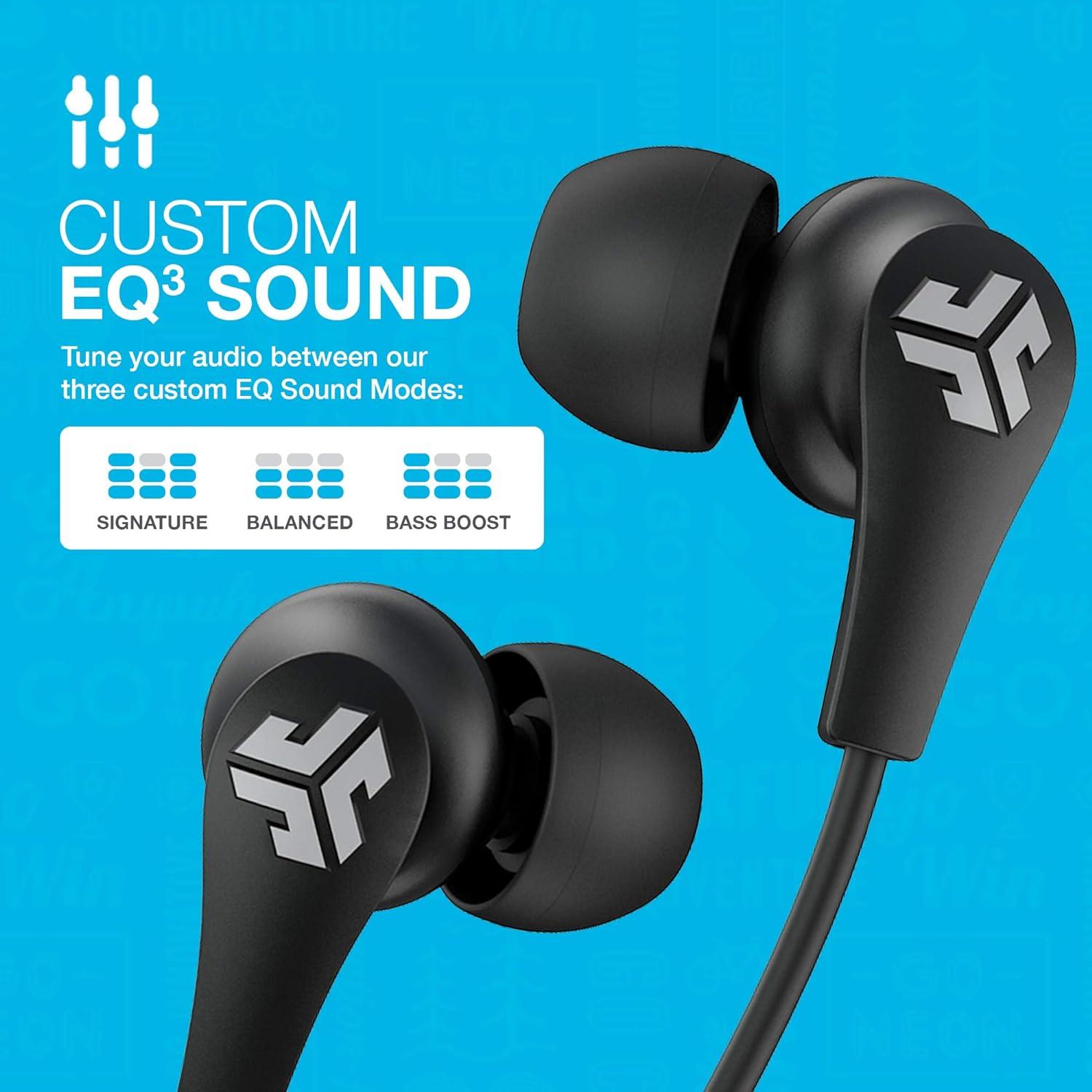 imageJLab JBuds Pro Bluetooth Wireless Signature Earbuds Teal Titanium 10mm Drivers 10Hour Battery Life Music Controls Noise Isolation Bluetooth 41 Extra Gel Tips and Cush FinsTeal
