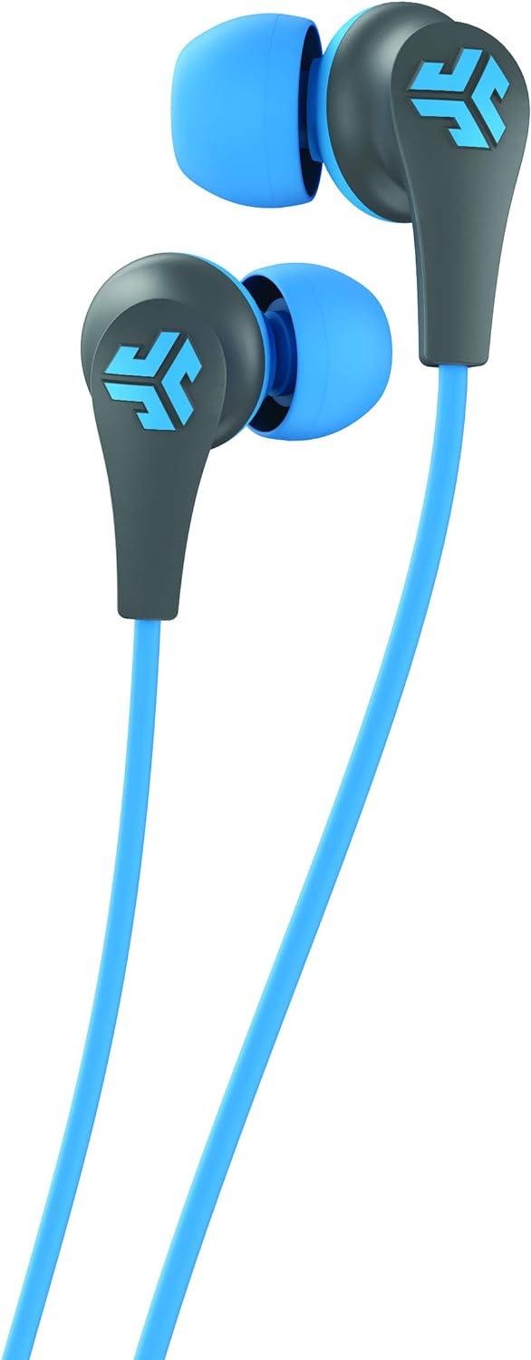 imageJLab JBuds Pro Bluetooth Wireless Signature Earbuds Teal Titanium 10mm Drivers 10Hour Battery Life Music Controls Noise Isolation Bluetooth 41 Extra Gel Tips and Cush FinsBlue