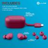 imageJLab Go Air Pop True Wireless Earbuds in Ear Headphones Bluetooth Earphones 35H Playtime Ear Buds Bluetooth Earbuds with Microphone USBC Charging Case Dual Connect EQ3 Sound BlackDark Pink