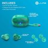 imageJLab Go Pop ANC True Wireless Earbuds ampamp Charging Case Black Active Noise Cancelling 10mm Drivers Dual Connect Customize Your Sound with App Be Aware Mode Compact Fit MEMS MicrophoneTransparent Teal