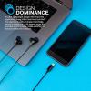 imageJLab JBuds Pro Signature Wired Earbuds USBC Connection Music Controls Universal Mic Custom Fit with Cush Fins Black