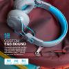 imageJLab Studio ANC OnEar Wireless Headphones Black 34 Hour Bluetooth 5 Playtime 28 Hour with Active Noise Cancellation EQ3 Custom Sound UltraPlush Faux Leather ampamp Cloud Foam CushionsGray  Blue