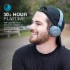 imageJLab Studio ANC OnEar Wireless Headphones Black 34 Hour Bluetooth 5 Playtime 28 Hour with Active Noise Cancellation EQ3 Custom Sound UltraPlush Faux Leather ampamp Cloud Foam CushionsGray  Blue