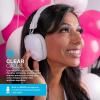 imageJLab Studio Pro Bluetooth Wireless OverEar Headphones 50 Hour Bluetooth 5 Playtime EQ3 Sound UltraPlush Faux Leather ampamp Cloud Foam Cushions Track and Volume Controls White