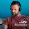 imageJLab Studio Wired OnEar Headphones Black Tangle Free Cord UltraPlush Faux Leather with Cloud Foam Cushions 40mm Neodymium Drivers with C3 Sound