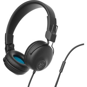 imageJLab Studio Wired OnEar Headphones Black Tangle Free Cord UltraPlush Faux Leather with Cloud Foam Cushions 40mm Neodymium Drivers with C3 Sound