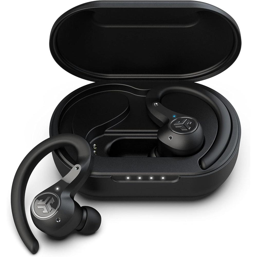 imageJLab Epic Air Sport ANC 3 True Wireless Bluetooth Earbuds for Active Workout Hybrid Dual Drivers for Premium Sound HiRes Audio Spatial Audio AAC Sweatproof 12 Hours Playtime Google Fast PairBlack