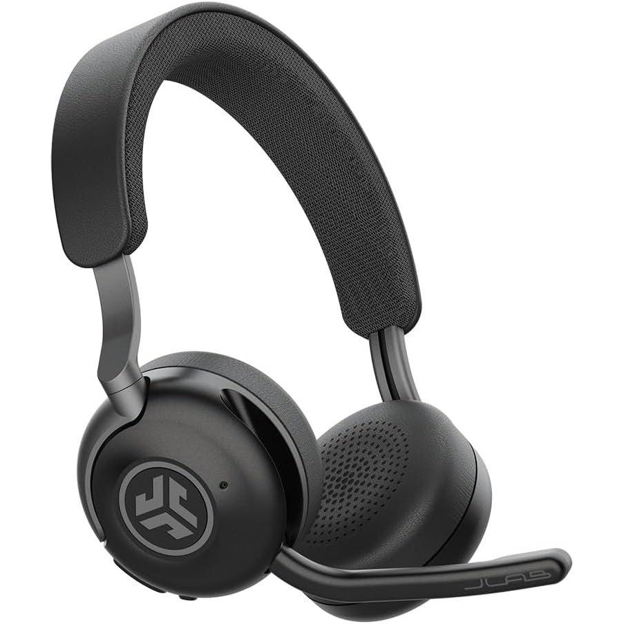 imageJLab Epic Work Wireless Headset with Microphone Smart Active Noise Cancellation Charging Hub 90 Playtime Quick Mute Bluetooth Headphones Multipoint Connect PC Laptop Mobile 1 Pack