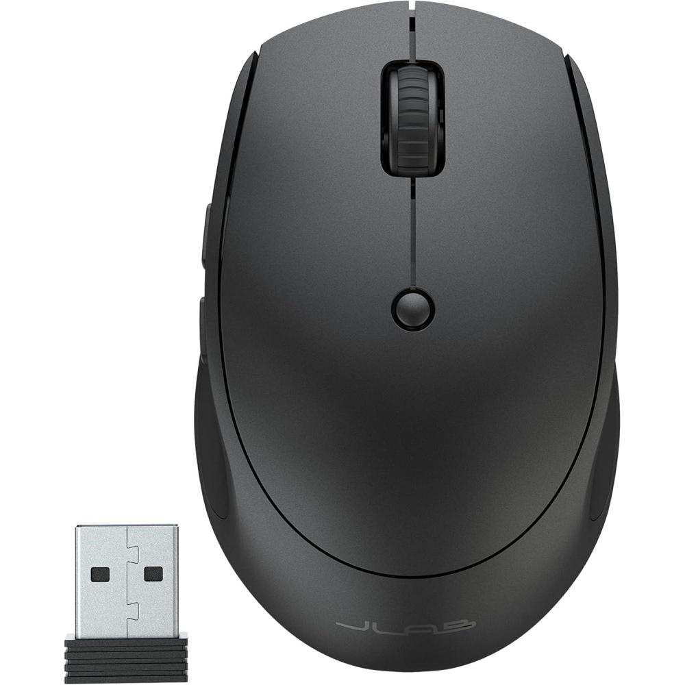 imageJLab GO Charge Wireless Mouse Connect Via Bluetooth or USB Wireless Dongle MultiDevice Toggle Portable UltraCompact and Lightweight for Work on The Go Adjustable Tracking 1 Pack4 Pack