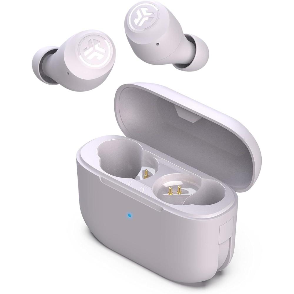 imageJLab Go Air Pop True Wireless Bluetooth Earbuds  Charging Case Black Dual Connect IPX4 Sweat Resistance Bluetooth 51 Connection 3 EQ Sound Settings Signature Balanced Bass BoostLilac
