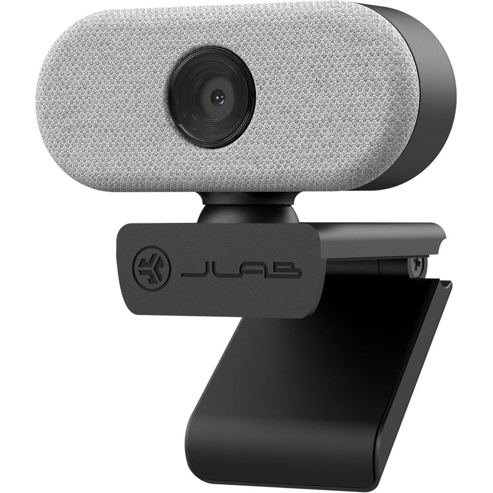 imageJLab Go Cam USB HD Webcam White 1080P30 FPS 21 Megapixels Minimalist Portable Setup OmniDirectional Microphone Compatible with PC Mac and ChromebookWhite
