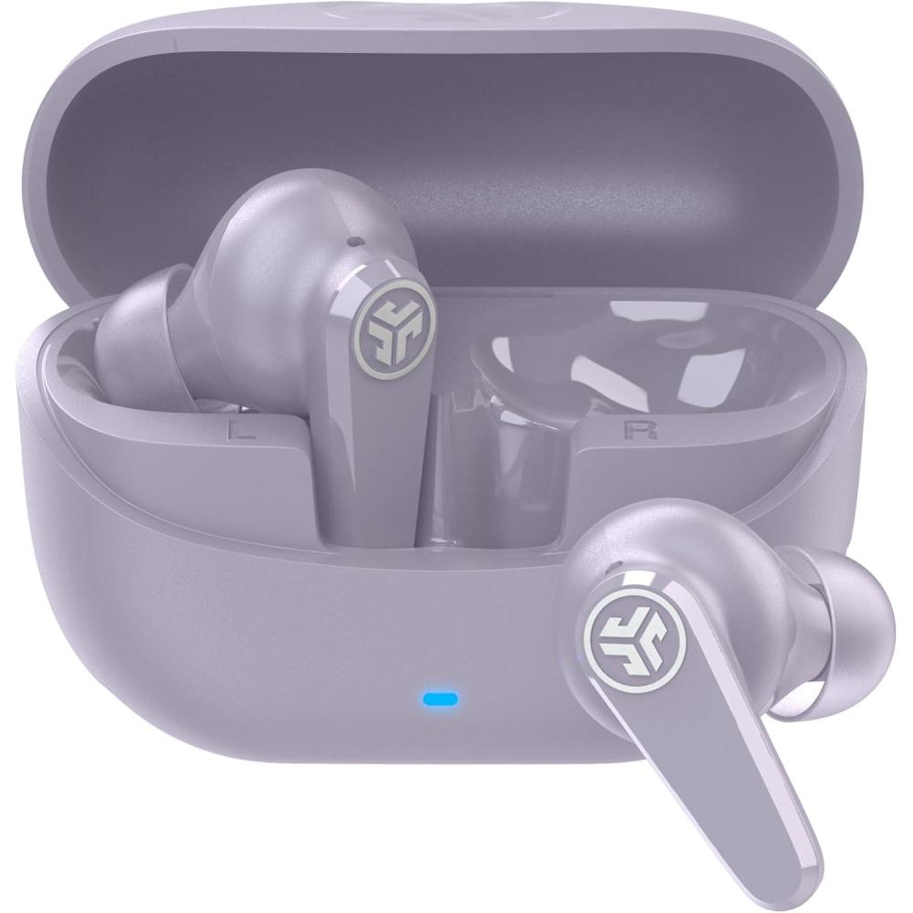 imageJLab Go Pods ANC True Wireless Bluetooth Earbuds ampamp Charging Case Hybrid Active Noise canceling  Be Aware for Safe Listening 26 Hours Total Playtime Clear Calls Custom Sound via App BlackLilac