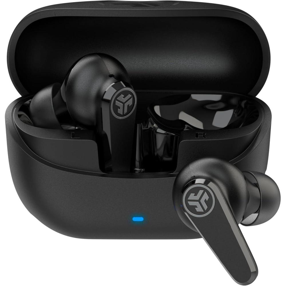 imageJLab Go Pods ANC True Wireless Bluetooth Earbuds ampamp Charging Case Hybrid Active Noise canceling  Be Aware for Safe Listening 26 Hours Total Playtime Clear Calls Custom Sound via App BlackBlack