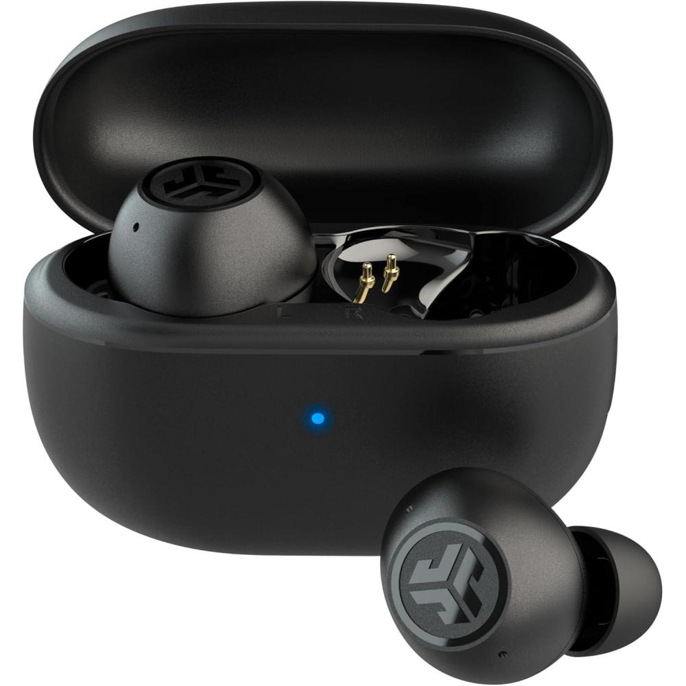 imageJLab Go Pop ANC True Wireless Earbuds ampamp Charging Case Black Active Noise Cancelling 10mm Drivers Dual Connect Customize Your Sound with App Be Aware Mode Compact Fit MEMS MicrophoneBlack
