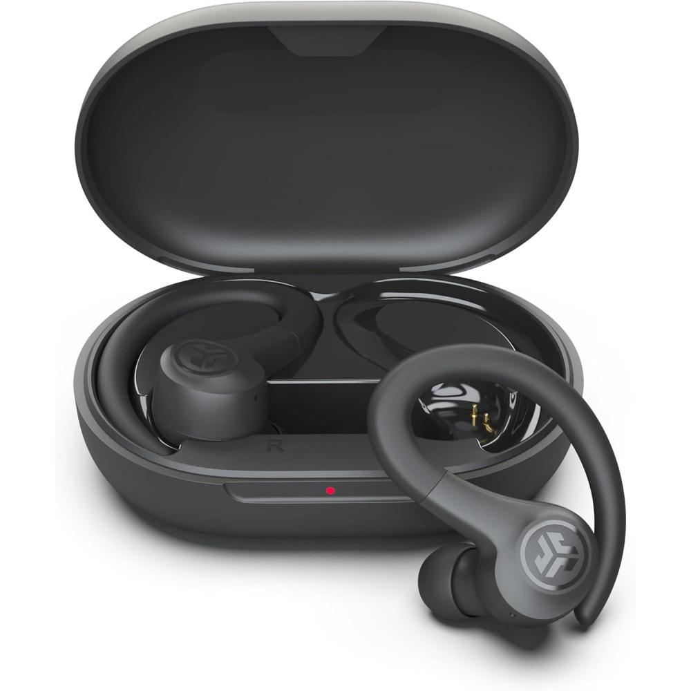 imageJLab Go Sport Wireless Workout Earbuds Featuring C3 Clear Calling Secure Earhook Sport Design 35 Hour Bluetooth Playtime and 3 EQ Sound Settings GraphiteGraphite
