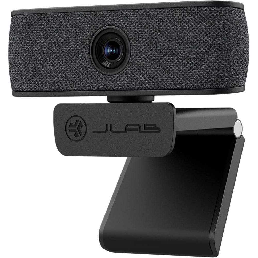 imageJLab JBuds Cam USB HD Webcam Black with Optional White Faceplate 1080P30 FPS 21 Megapixels AutoFocus Dual OmniDirectional Microphones Compatible with PC Mac and Chromebook
