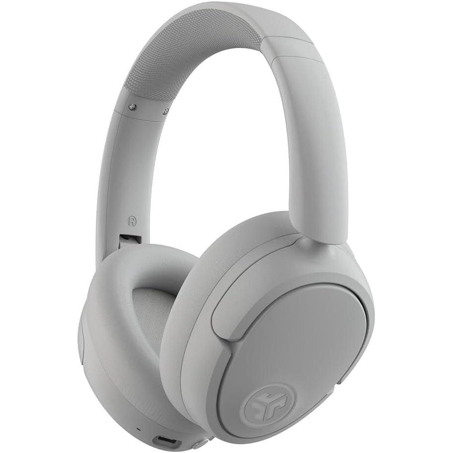 imageJLab JBuds Lux ANC Wireless Headphones Mauve Hybrid Active Noise Cancelling Customizable Sound Spatial Audio Compatible Premium OverEar Bluetooth HeadsetCloud White